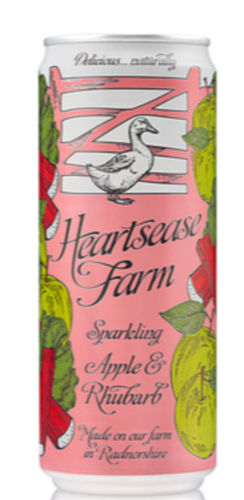 133415 SAV.  Heartsease Farm Sparkling Apple and Rhubarb 330ml Cans