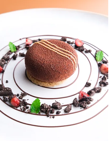 CH24/01. Plant-based chocolate & caramel pebble