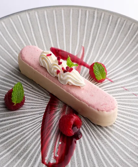 CH24/03. Plant-based raspberry & white chocolate finger