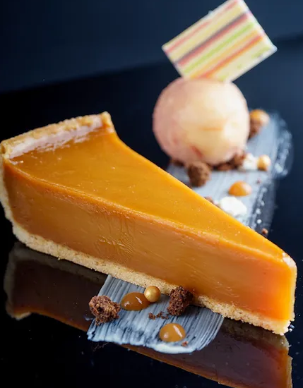 TA23/04. Salted caramelised custard tart