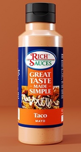 108089 SAV Rich Sauces GTMS Vegan Taco Mayonnaise Squeezy 1ltr