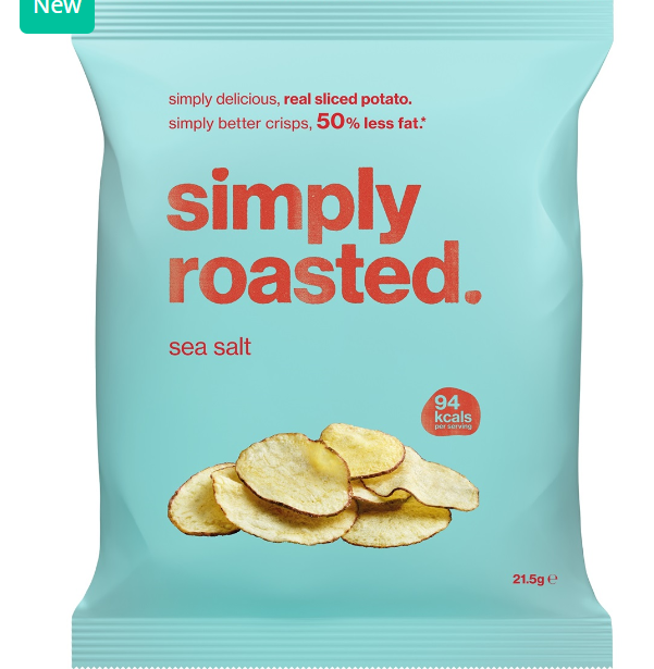 101428 SAV  Simply Roasted Sea Salt Crisps 21.5g (24 pack)