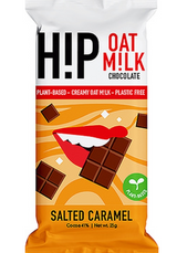 107945 SAV  Hip Vegan Chocolate Salted Caramel Oat Milk Chocolate Bar (24 Pack)