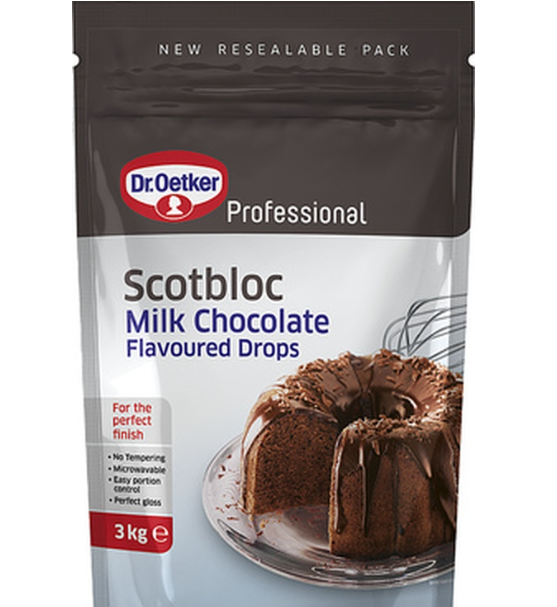 108227 SAV Dr Oetker Scotbloc Milk Chocolate Drops 3kg