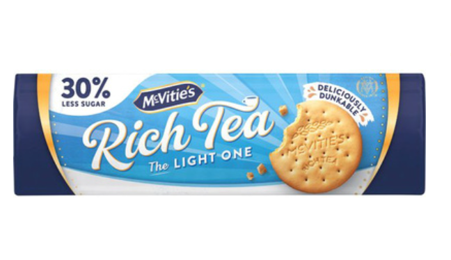 110394 SAV Mcvities The Light One Rich Tea Biscuits 300g (18 Pack)