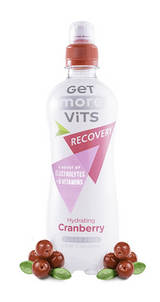 124234 SAV. Get More Vits Recovery Still Hydrating Cranberry 500ml (12 Pack)