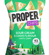 124002 SAV Proper Chips Sour Cream and Chive Lentil Chips 20g (24 Pack)