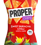 124004 SAV Proper Chips Sweet Sriracha Chilli Lentil Chips 20g (24 Pack)