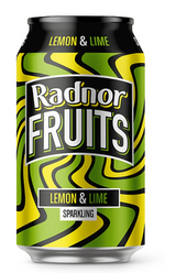 133374 SAV. Radnor Radnor Fruits No Added Sugar Lemon and Lime Sparkling Juice Drink Cans 330ml (24 Pack)