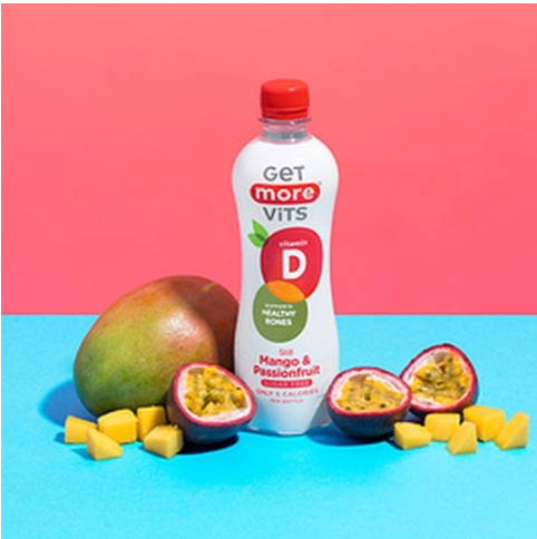 139913 SAV. Get More Vits Mango and Passionfruit - Vit D 500ml (12 Pack)