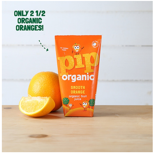 149000 SAV. Pip Organic Smooth Kids Orange Juice 180ml (24 Pack)