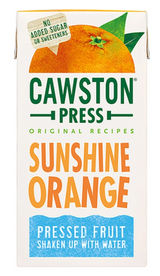 153546 SAV. Cawston Press Orange Fruit Water 200ml (18 Pack)