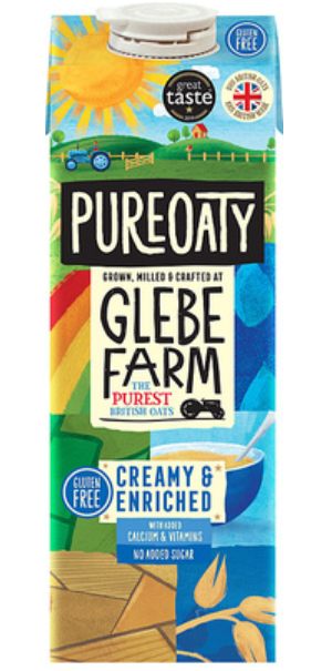 118466 SAV Glebe Farm Gluten Free Creamy and Enriched Oat Milk Red Tractor 1 Litre
