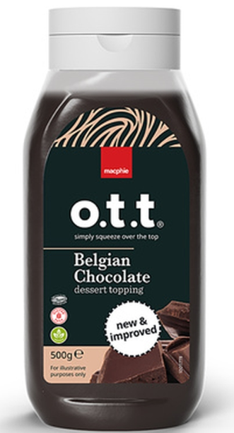 120407 SAV Macphie Vegan Belgian Chocolate Dessert Topping 500g