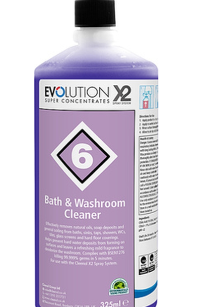 601156 SAV Cleenol EV6/X2 Bathroom and Washroom Cleaner 325ml (4 Pack)