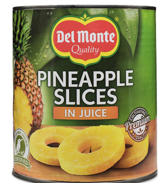 131457 SAV Del Monte Pineapple Slices in Juice 3.01kg