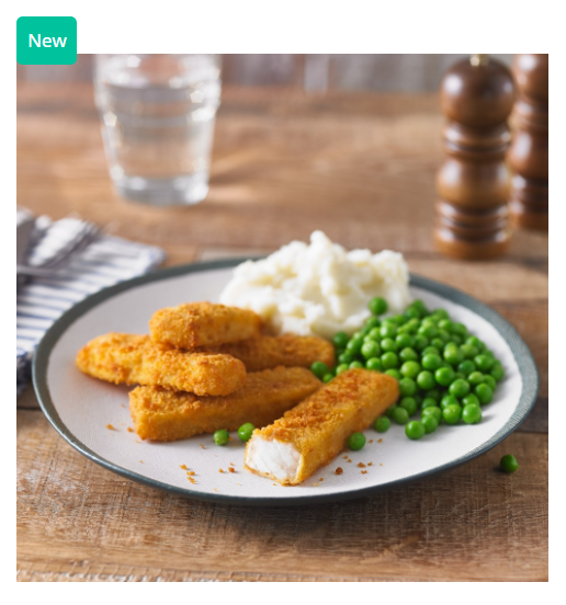 337615 SAV. Frozen Birds Eyes MSC Breaded Cod Fish Fingers 28g (32 per pack)