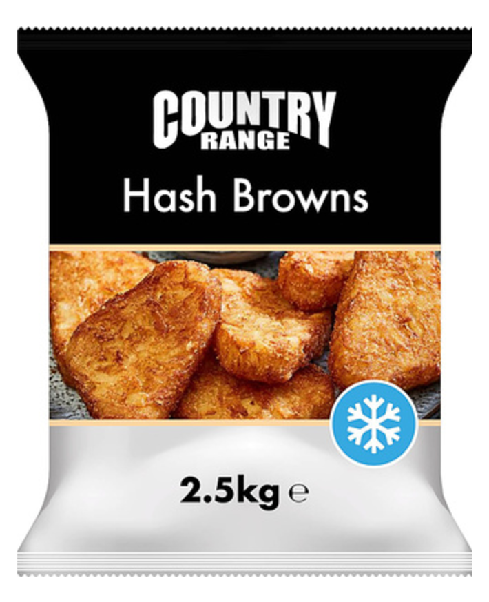 386090 Frozen Country Range Hash Browns 2.5kg