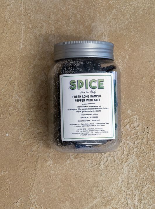 Fresh Black Kampot IGP Peppercorn in Salt 250gr