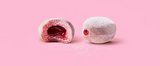 CNF25/02. Mini pink summer berry jam filled beignets  x105