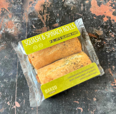 SAV. Frozen Baked to Taste Gluten Free Squash and Spinach Rolls Twinpack 220g (8 Pack)