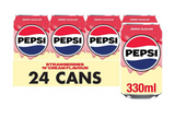 SAV. Pepsi Strawberries and Cream Zero Sugar Can 330ml (24 Pack)