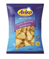 301429. SAV. Frozen Aviko  Hash Brown Triangles 4 X  2.5kg