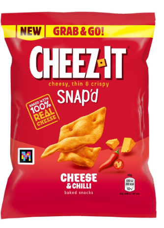 SAV. Cheez-It Snap'd Cheese and Chilli Crisps 40g (20 Pack)