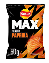 SAV. Walkers Max Punchy Paprika Grab Bag Crisps 50g (24 Pack)