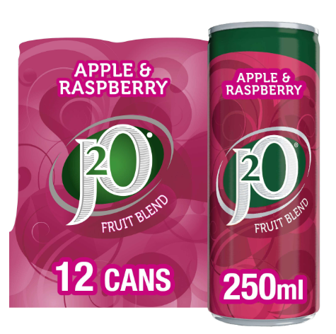 SAV.  J2O Apple and Raspberry 250ml (12 Pack)