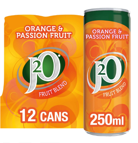 SAV. J2O Orange and Passionfruit 250ml (12 Pack)