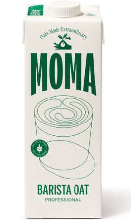 Elite. Moma Gluten Free Barista Oat Professional 12 x 1ltr