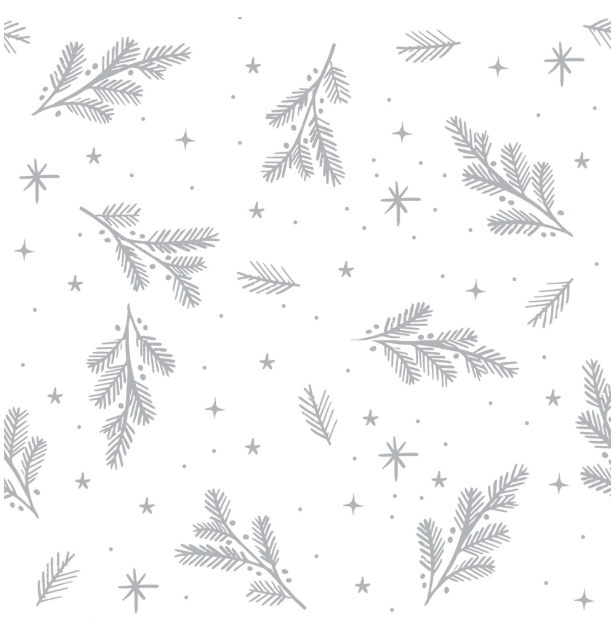 SAV. Swansoft Aspen Christmas Table Cover 120x120cm, 10pcs