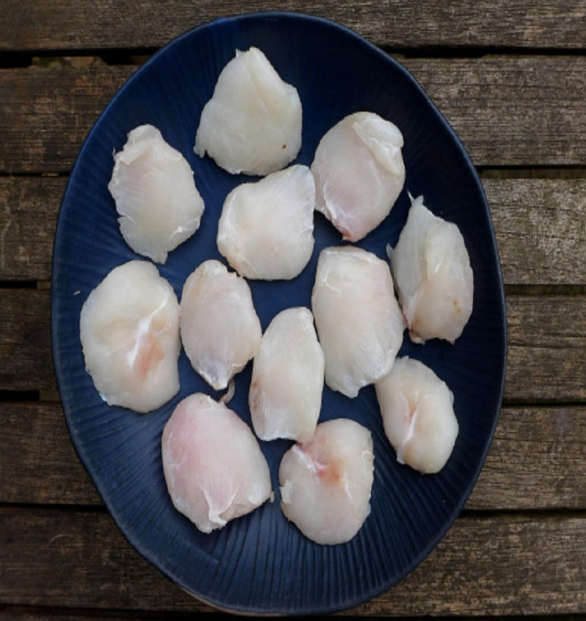 STICK. Cod Cheeks Skinned & Pin Boned each.   priced by Kg