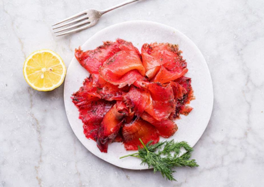 STICK. Gravadlax side D Cut Beetroot.