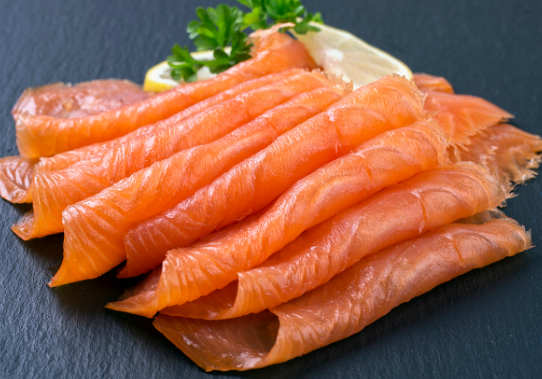 STICK.  Smoked Salmon Side Long Sliced  1.35kg Pkt