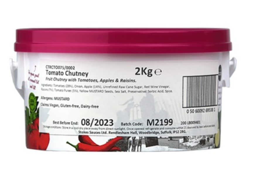 Elite. Stokes Tomato Chutney 2kg