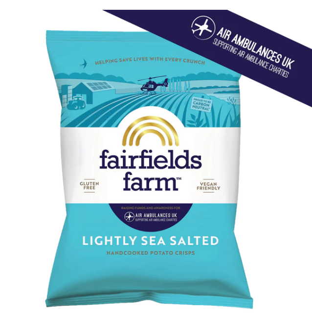 Elite. Fairfield's Farm Lightly Sea Salted Crisps 36 x 40g