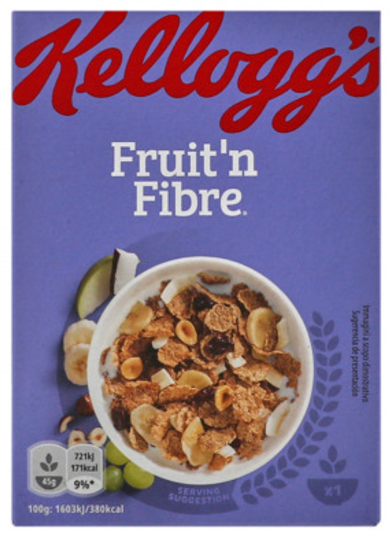 Elite. Kelloggs Fruit & Fibre Cereal Portion Packs  40x45g