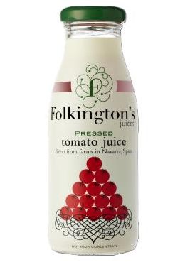 Elite. Folkingtons Tomato Juice - 12 x 250ml
