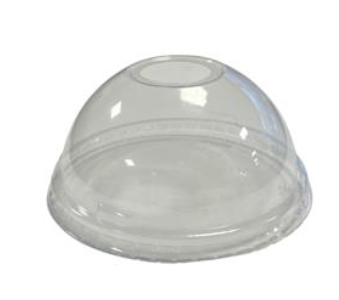 Elite. Clear Rpet Dome Lid with hole 9/12/16/20 oz x1000sgl