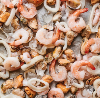 DIRECT.  Fz Mix Seafood Cooked Luxury, 800g