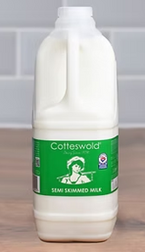 102 AR. Semi Skimmed Milk. 2 litre cotteswold farm