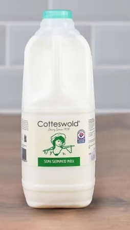 Elite. Cotteswold Semi Skimmed Milk 2ltr