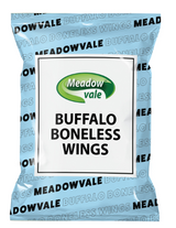 399446 SAV. Frozen Meadowvale Breaded Boneless Buffalo Chicken Wings 1kg