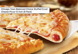 SAV. Chicago Town Balanced Choice Stuffed Crust Cheese Pizza 12 inch (8 Pack)