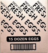 NAT. Eggs Medium Barn 15 Dozen Box