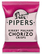 Elite. Pipers Kirkby Malham Chorizo Crisps 24x40g