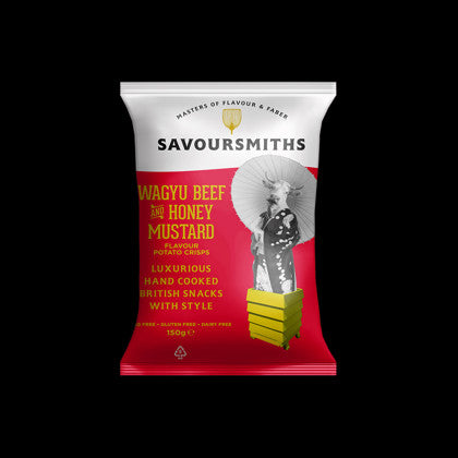 Elite. Savoursmiths Wagyu Beef & Honey Mustard Crisps  24x40g