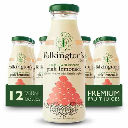 Elite. Folkingtons Pink Lemonade Juice  12x250ml